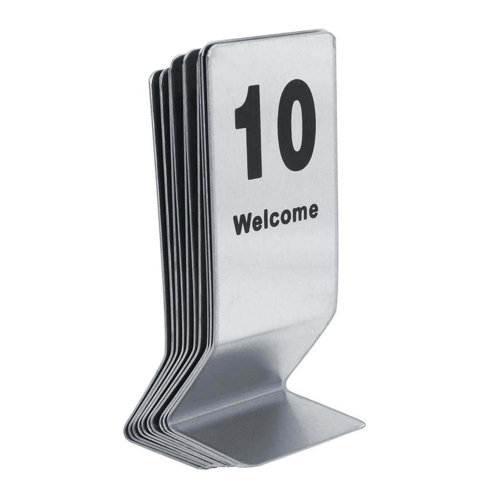 10PCS Table Numbers for Wedding Reception , Stainless Steel 1 10 Double Side Table Numbers Props , Christmas Party , Decoration (Grey) , Stainless Steel 1 10 Double Side Table Numbers ProTable Numbers