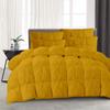 Amuze Bedding 1 Piece Pinch Pleated Comforter Premium 800 Thread Count 500 GSM 100% Egyptian Cotton Super Soft (California King, Gold) view 3