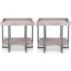 Home Square Humere Wood 1-Shelf End Table in Antique Gray - Set of 2 view 1