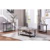 Home Square Humere Wood 1-Shelf End Table in Antique Gray - Set of 2 view 2