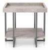 Home Square Humere Wood 1-Shelf End Table in Antique Gray - Set of 2 view 4