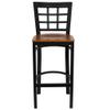Home Square 31" Back Metal Bar Stool in Cherry - Set of 3 view 4