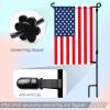 HOOSUN 10 Pack Garden Flags Clips And Stoppers,Tiger Clips For Garden Flag Holder,Rubber Stoppers Yard Flag Holder Clip for Small Flags Pole 4th of July Accessories view 3
