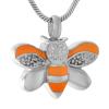 LiHiFG Pet Memorial Urn Jewelry Bees Cremation Necklace 316L Stainless Steel Pet Keepsake Pendant for Animal Ashes view 1