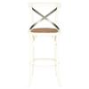 Home Square 44.1" H Oak Wood Barstool in Ivory - Set of 3 view 2