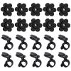 HOOSUN 20 Pack Garden Flags Clips And Stoppers,Tiger Clips For Garden Flag Holder,Rubber Stoppers Yard Flag Holder Clip for Small Flags Pole 4th of July Accessories view 1