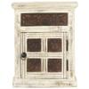 Bedside Cabinet,night cabinet, night stand, bedroom cabinet,for apartments, houses, bedrooms ,living rooms,Includes 1 door and 1 drawer with carved pattern, White 15.7"x11.8"x19.7" Solid Mango Wood view 4