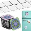 100 Pieces Sublimation Magnet Blanks Personalized Square Refrigerator Magnet and Soft Magnetic Sticker for DIY Craft Microwave, Office, Door Decor, Souvenirs, Gifts (5 x 5 x 0.4 cm) view 1