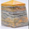 3.5" 110g Silverish Orange Layered Bumble Bee Jasper Obelisk Polished Natural Gemstone Crystal Mineral Collectible Specimen Tower - Indonesia view 1