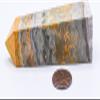 3.5" 110g Silverish Orange Layered Bumble Bee Jasper Obelisk Polished Natural Gemstone Crystal Mineral Collectible Specimen Tower - Indonesia view 2