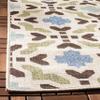 SAFAVIEH Washable Rug Outdoor Veranda Collection - 2' x 3'7", Cream & Aqua, Non-Shedding & Easy to Clean, Ideal for Entryway, Patio, Kitchen, Mudroom, Front Door (VER056-0613) view 2