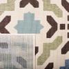 SAFAVIEH Washable Rug Outdoor Veranda Collection - 2' x 3'7", Cream & Aqua, Non-Shedding & Easy to Clean, Ideal for Entryway, Patio, Kitchen, Mudroom, Front Door (VER056-0613) view 3