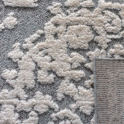 Martha Stewart x SAFAVIEH Shag Rug Collection - 2'6" x 3'9", White & Light Grey, Non-Shedding & Easy Cleaning, Ultra Plush Thick Pile, Ideal for Living Room, Bedroom, Accent Space (MSR0739A)