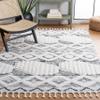 SAFAVIEH Area Rug 8x10 - Moroccan Tassel Shag Collection - Large - Ivory & Grey, Boho Design, Non-Shedding & Easy Cleaning, Plush Pile, Ideal for Living Room, Bedroom, Dining Space (MTS618A) view 1