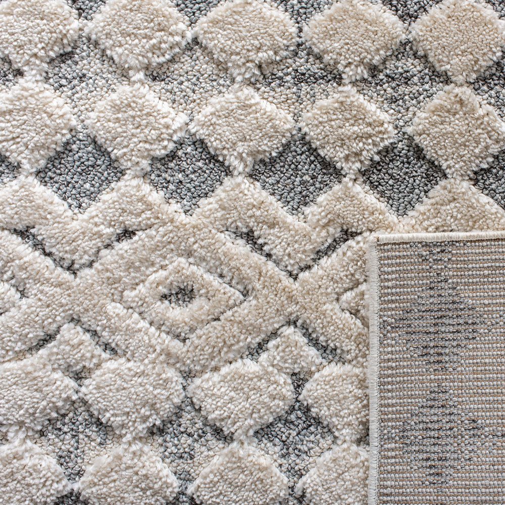 Martha Stewart x SAFAVIEH Shag Rug Collection - 2'6" x 3'9", White & Light Grey, Non-Shedding & Easy Cleaning, Ultra Plush Thick Pile, Ideal for Living Room, Bedroom, Accent Space (MSR0737A)
