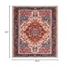 SAFAVIEH Washable Rug Journey Collection - Large - 7'9" x 10', Ivory & Red, Slip Resistant & Easy Cleaning, Ideal for Living Room, Bedroom, Dining Space (JNY107A) view 2