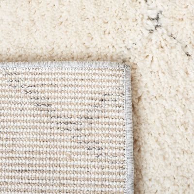 Martha Stewart x SAFAVIEH Shag Rug Collection - 2'6" x 3'9", Light Grey, & White, Non-Shedding & Easy Cleaning, Ultra Plush Thick Pile, Ideal for Living Room, Bedroom, Accent Space (MSR0727F)