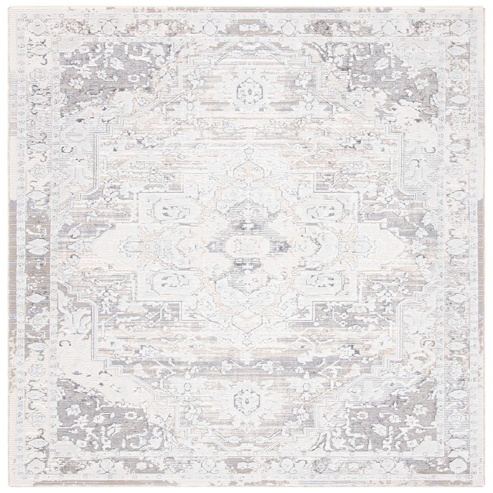 Martha Stewart x SAFAVIEH Area Rug Collection - 2'6" x 4', Grey & Beige, Non-Shedding & Easy Cleaning, Ideal for Living Room, Bedroom, Office, Accent Space (MSR8936B)