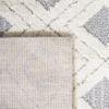 Martha Stewart x SAFAVIEH Shag Rug Collection - 2'6" x 3'9", White & Light Grey, Non-Shedding & Easy Cleaning, Ultra Plush Thick Pile, Ideal for Living Room, Bedroom, Accent Space (MSR0728A) view 1