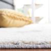 Martha Stewart x SAFAVIEH Shag Rug Collection - 2'6" x 3'9", White & Light Grey, Non-Shedding & Easy Cleaning, Ultra Plush Thick Pile, Ideal for Living Room, Bedroom, Accent Space (MSR0728A) view 4