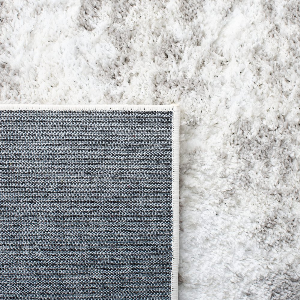 SAFAVIEH Area Rug 8x10 - Berber Shag Collection - Large - Light Grey & Dark Grey, Modern Design, Non-Shedding & Easy Cleaning, Plush Thick Pile, Ideal for Living Room, Bedroom, Dining Space (BER555F)