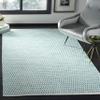 SAFAVIEH Montauk Collection Area Rug - 9' x 12', Aqua & Ivory, Handmade Cotton, Ideal for High Traffic Areas in Living Room, Bedroom (MTK608H) view 1
