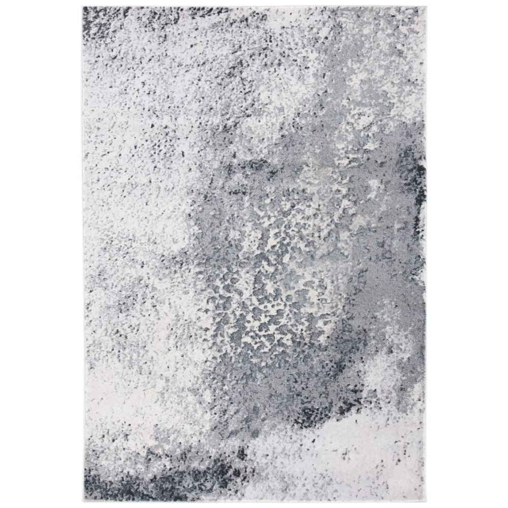 SAFAVIEH Area Rug 8x10 - Carnegie Collection - Large - Ivory & Grey, Modern Abstract Design, Non-Shedding & Easy Cleaning, Ideal for Living Room, Bedroom, Office, Dining Space (CNG616A)