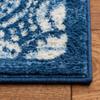 Martha Stewart x SAFAVIEH Area Rug Collection - 2' x 4', Navy & Cream, Floral Pattern, Non-Shedding & Easy Cleaning, Ideal for Living Room, Bedroom, Office, Accent Space (MSR2862N) view 3