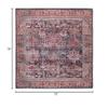 SAFAVIEH Washable Rug Tucson Collection - 6' Square, Rust & Green, Slip Resistant & Easy to Clean, Ideal for Living Room, Bedroom, Dining Space (TSN114P) view 2