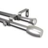 Rod Desyne Haily 13/16" Double Curtain Rod, 48-84 inch, Satin Nickel view 1