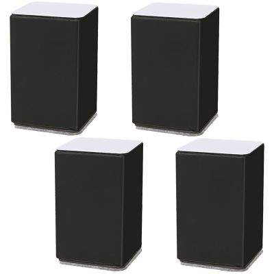 LUOFDCLDDD Furniture Risers Platform Blocks Heavy Duty Legs Feet Made of Carbon Steel Self-Adhesive for Cabinet Chair Bed Sofa Coffee Table Legs Load 500Kg, 4Pcs/Black/10.2Cm/4.0In