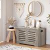 DINZI LVJ Storage Chest, Flip-Top Wooden Toy Box with 2 Safety Hinges, Retro Entryway Shoe Bench, Sturdy Large Storage Trunk for Living Room, Bedroom, Toddler Room, Easy Assembly, Gray Wash view 4
