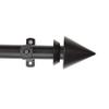 Rod Desyne Anny 13/16" Single Curtain Rod, 48-84 inch, Black view 1