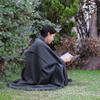 Arequipa Pride - Alpaca Wool Throw Blanket Woven Soft Warm Solid Color Design Peru 64" x 53" (Blue Jean) view 4