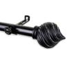 Rod Desyne Pauline 13/16" Single Curtain Rod, 120-170 inch, Black view 1
