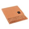 Arequipa Pride - Alpaca Wool Throw Blanket Woven Soft Warm Solid Color Design Peru 64" x 53" (Tangerine) view 1
