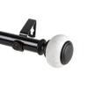 Rod Desyne Harry 1" Single Curtain Rod, 48-84 inch, Black view 1