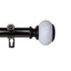 Rod Desyne Harry 1" Single Curtain Rod, 48-84 inch, Black view 3
