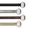 Rod Desyne Harry 1" Single Curtain Rod, 48-84 inch, Black view 4