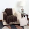 Arequipa Pride - Alpaca Wool Throw Blanket Woven Soft Warm Solid Color Design Peru 64" x 53" (Brown) view 3