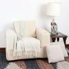 Arequipa Pride - Alpaca Wool Throw Blanket Woven Soft Warm Solid Color Design Peru 64" x 53" (Silver Gray) view 3