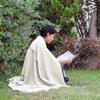 Arequipa Pride - Alpaca Wool Throw Blanket Woven Soft Warm Solid Color Design Peru 64" x 53" (Silver Gray) view 4