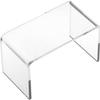 3 White Faux Leather Ring Square Base Finger Displays and 3 Acrylic Jewelry Display Risers view 4