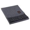 Arequipa Pride - Alpaca Wool Throw Blanket Woven Soft Warm Solid Color Design Peru 64" x 53" (Denim Blue) view 1