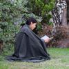 Arequipa Pride - Alpaca Wool Throw Blanket Woven Soft Warm Solid Color Design Peru 64" x 53" (Denim Blue) view 4