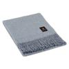 Arequipa Pride - Alpaca Wool Throw Blanket Woven Soft Warm Solid Color Design Peru 64" x 53" (Soft Steel Blue) view 1