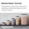 Tupperware Brand Modular Mates Oval Set - 5 Dry Food Storage Containers with Lids (2 Cup, 4 Cup, 7 Cup, 9 Cup & 12 Cup Sizes) - Airtight, Dishwasher Safe & BPA Free view 2
