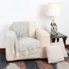Arequipa Pride - Alpaca Wool Throw Blanket Woven Soft Warm Solid Color Design Peru 64" x 53" (Pearl Gray) view 3
