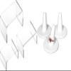 3 Faux Leather Ring Finger Displays Round Base and 3 Acrylic Jewelry Display Risers view 1