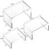 3 Faux Leather Ring Finger Displays Round Base and 3 Acrylic Jewelry Display Risers view 3